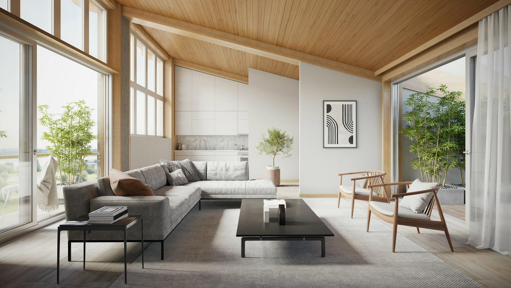 BAN, Nieuw Zuid: rendering of the interior of an appartment