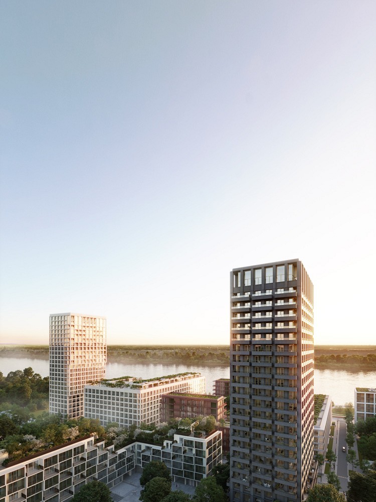 ZICHT, Nieuw Zuid: rendering of the building in its surroundings